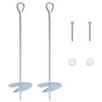 Aardeankers 2 st &Oslash;10 x 40 cm Gegalvaniseerd metaal zilver 2
