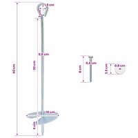 Aardeankers 10 st &Oslash;10 x 40 cm Gegalvaniseerd metaal zilver 7