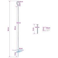 Aardeankers 2 st &Oslash;10 x 50 cm Gegalvaniseerd metaal zilver 6