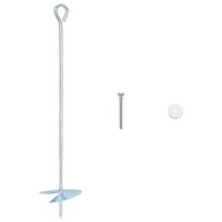 Aardeankers 10 st &Oslash;10 x 50 cm Gegalvaniseerd metaal zilver 2