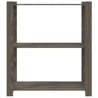 Opbergrek 3-laags 80x38x90 cm massief grenenhout grijs 3