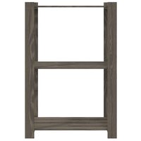 Opbergrek 3-laags 60x38x90 cm massief grenenhout grijs 3