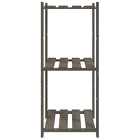 Opbergrek 3-laags 60x38x90 cm massief grenenhout grijs 4