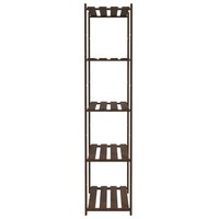 Opbergrek 5-laags 80x38x170 cm massief grenenhout bruin 4