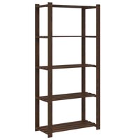 Opbergrek 5-laags 80x38x170 cm massief grenenhout bruin 5