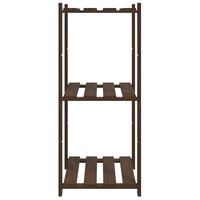Opbergrek 3-laags 60x38x90 cm massief grenenhout bruin 4