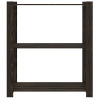 Opbergrek 3-laags 80x38x90 cm massief grenenhout zwart 3