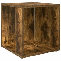Bijzettafel 33x33x34,5 cm bewerkt hout gerookt eikenkleurig 2