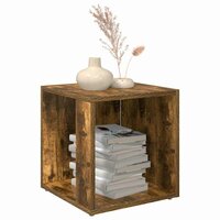 Bijzettafel 33x33x34,5 cm bewerkt hout gerookt eikenkleurig 3