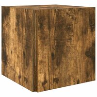 Bijzettafel 33x33x34,5 cm bewerkt hout gerookt eikenkleurig 5