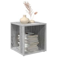 Bijzettafel 33x33x34,5 cm bewerkt hout grijs sonoma eikenkleur 3