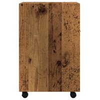 Kast met wielen 33x38x60 cm bewerkt hout oud houtkleurig 5
