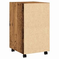 Kast met wielen 33x38x60 cm bewerkt hout oud houtkleurig 6