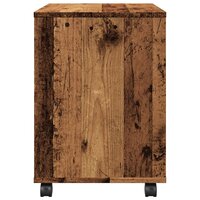 Kast verrijdbaar 45x38x54 cm bewerkt hout oud houtkleurig 6
