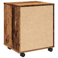 Kast verrijdbaar 45x38x54 cm bewerkt hout oud houtkleurig 7