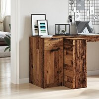 Bureau 33x50x75 cm bewerkt hout oud houtkleurig 3
