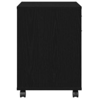 Rolling Kast 45 x 38 x 54 cm Bewerkt hout Zwart Eiken 8