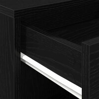 Rolling Kast 45 x 38 x 54 cm Bewerkt hout Zwart Eiken 9