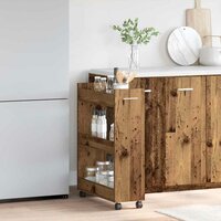 Kast met wiel Oudhout 60 x 22 x 79 cm 4
