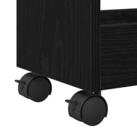 Kast met wiel Zwart Eiken 60 x 22 x 79 cm 8