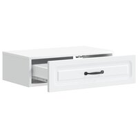 Wandmontage Zijtafel Wit 59 x 34,5 x 17 cm Bewerkt hout 4