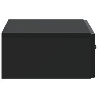 Wandmontage Zijtafel Zwart 59 x 34,5 x 17 cm Bewerkt hout 6