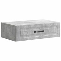 Wandmontage Zijtafel Betongrijs 59 x 34,5 x 17 cm Bewerkt hout 2