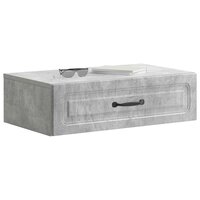Wandmontage Zijtafel Betongrijs 59 x 34,5 x 17 cm Bewerkt hout 3