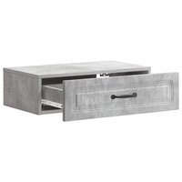 Wandmontage Zijtafel Betongrijs 59 x 34,5 x 17 cm Bewerkt hout 4