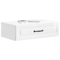 Wandmontage Zijtafel Hoogglans Wit 59 x 34,5 x 17 cm 3