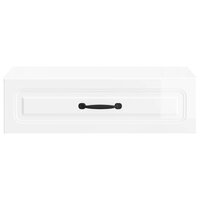 Wandmontage Zijtafel Hoogglans Wit 59 x 34,5 x 17 cm 5