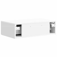 Wandmontage Zijtafel Hoogglans Wit 59 x 34,5 x 17 cm 7