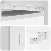 Wandmontage Zijtafel Hoogglans Wit 59 x 34,5 x 17 cm 8