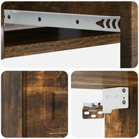 Wandmontage Zijtafel Gerookt eiken 59 x 34,5 x 17 cm 8