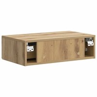 Wandmontage Zijtafel 59 x 34,5 x 17 cm Bewerkt hout 7