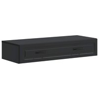 Wandmontage Zijtafel Zwart 87,5 x 34,5 x 17 cm Bewerkt hout 2