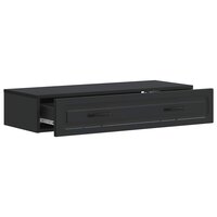 Wandmontage Zijtafel Zwart 87,5 x 34,5 x 17 cm Bewerkt hout 4