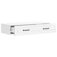 Wandmontage Zijtafel Hoogglans Wit 87,5 x 34,5 x 17 cm 4