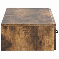 Wandmontage Zijtafel Gerookt eiken 87,5 x 34,5 x 17 cm 6