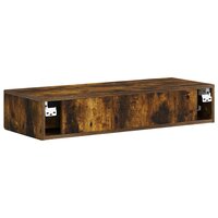 Wandmontage Zijtafel Gerookt eiken 87,5 x 34,5 x 17 cm 7