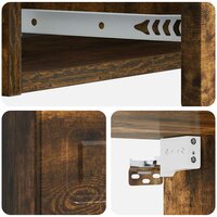 Wandmontage Zijtafel Gerookt eiken 87,5 x 34,5 x 17 cm 8
