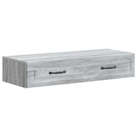Wandmontage Zijtafel Grijs sonoma 87,5 x 34,5 x 17 cm 2