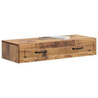 Wandmontage Zijtafel Oud hout 87,5 x 34,5 x 17 cm Bewerkt hout 3