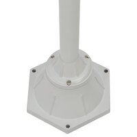Paalverlichting tuin E27 220 cm aluminium wit 2-delig 4