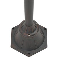 Paalverlichting tuin E27 220 cm aluminium brons 2-delig 4