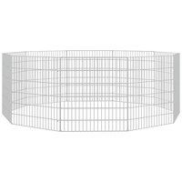 Dierenverblijf 10 panelen 54x60 cm gegalvaniseerd ijzer 2
