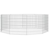 Dierenverblijf 10 panelen 54x60 cm gegalvaniseerd ijzer 3