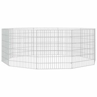 Dierenverblijf 10 panelen 54x60 cm gegalvaniseerd ijzer 4