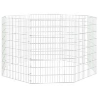 Dierenverblijf 8 panelen 54x80 cm gegalvaniseerd ijzer 2