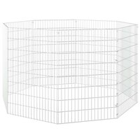 Dierenverblijf 8 panelen 54x80 cm gegalvaniseerd ijzer 4
